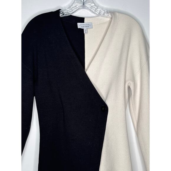 & Other Stories Stockholm Atelier Colorblock Wrap black & cream Cardigan XS - Picture 8 of 15